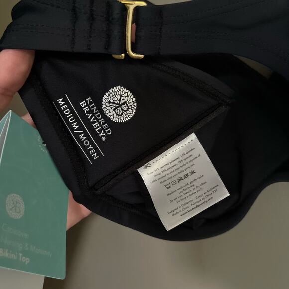 NWT KINDRED BRAVELY Crossover Maternity & Nursing Bikini Top Black Size Large‎ - Picture 16 of 16